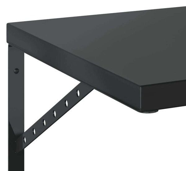 VidaXL Fali Polc - 2 db - 100x40 cm - Fekete