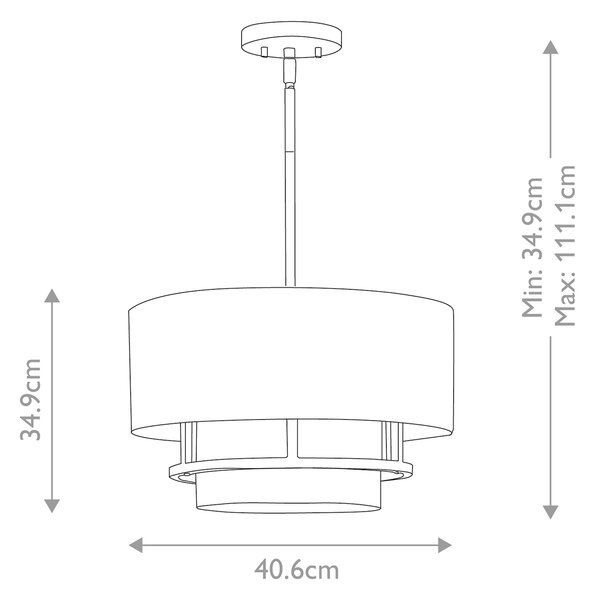 Hinkley klasszikus mennyezeti lámpa graham fekete elshk-graham-m-bk