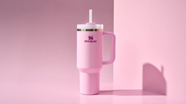 Rózsaszín rozsdamentes acél termosz szívószállal 1,18 l Quencher H2.0 FlowState Tumbler Cherry Blossom – Stanley