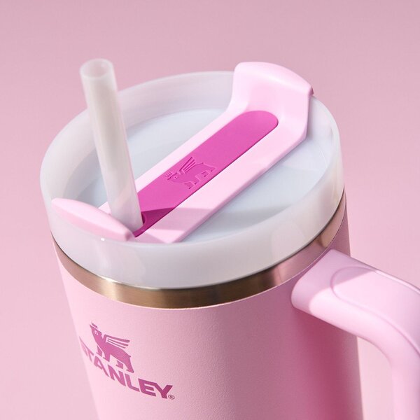 Rózsaszín rozsdamentes acél termosz szívószállal 1,18 l Quencher H2.0 FlowState Tumbler Cherry Blossom – Stanley