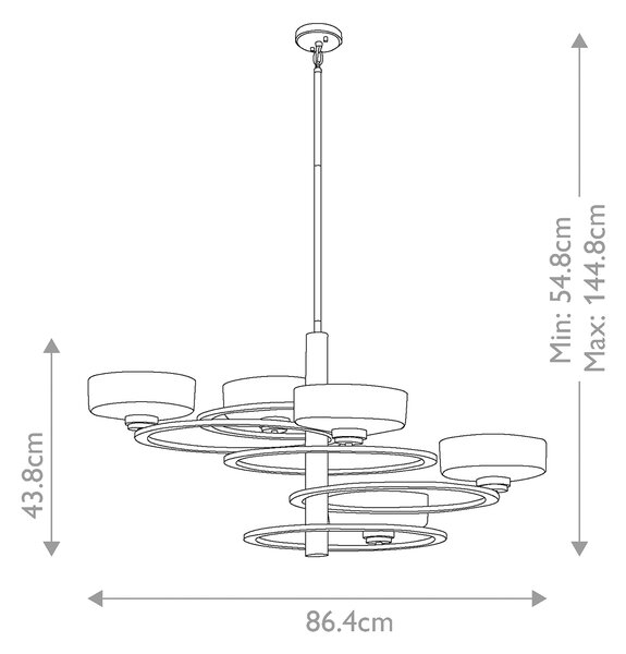 Kichler modern csillár aleeka nikkel elskl-aleeka5b