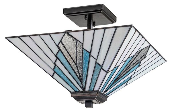 Kichler klasszikus tiffany függeszték alderley barna sokszínű elstf-alderley-f-p