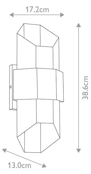 Quoizel modern kültéri fali lámpa chasm fekete elsqz-chasm-m-bkw IP44