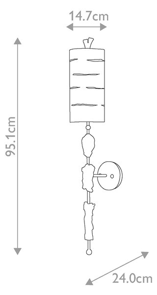 Flambeau klasszikus fali lámpa fragment arany elsfb-fragment-g1