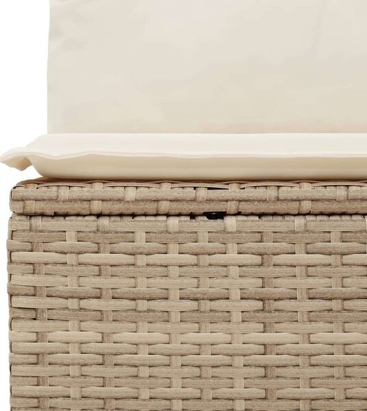 VidaXL Kert Pad - Polyrattan - Dönthető - 108x67x95cm