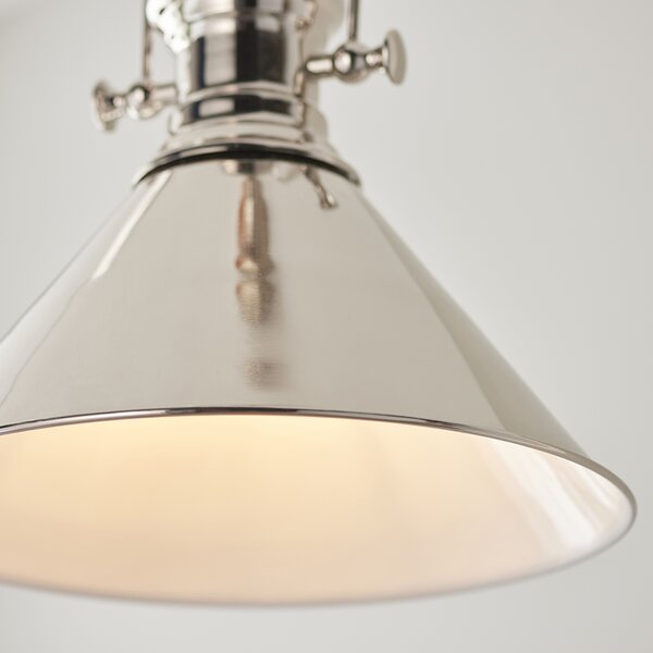 Endon loft skandináv függeszték brampton fehér nickel-nero end96178