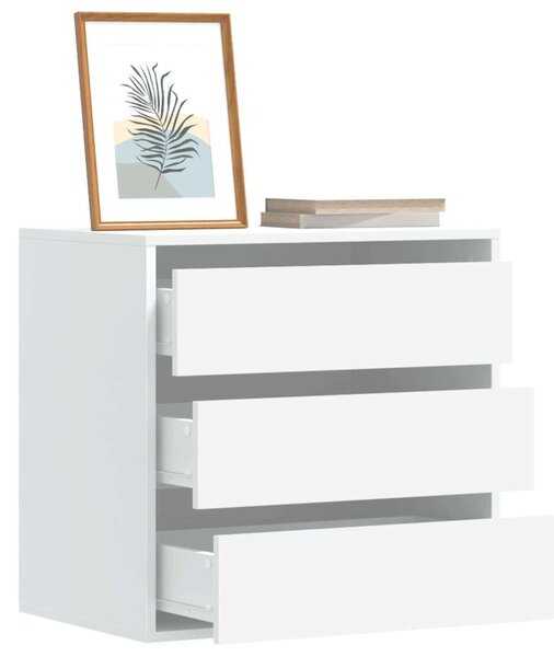 VidaXL Fehér Sarokszekrény - 3 Fiókos - 60x41x58 cm