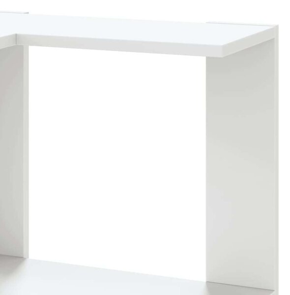 VidaXL 5 szintes fehér szerelt fa sarok könyvespolc 50 x 50 x 179 cm