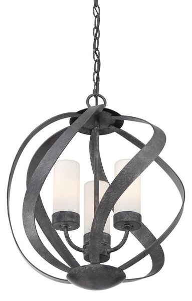 Quintiesse klasszikus loft vintage kültéri függeszték blacksmith fekete opál elsqnblacksmith3pobk IP44