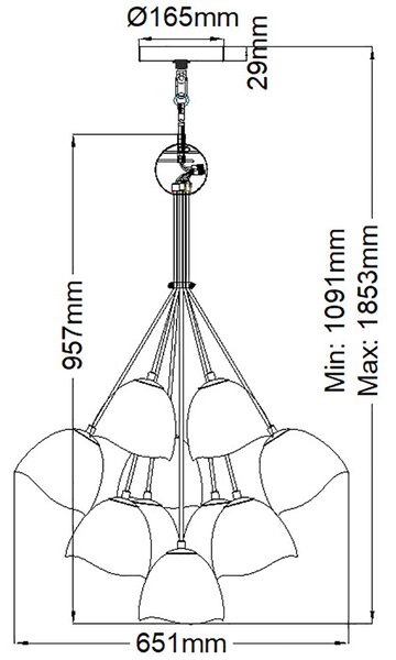 Quintiesse modern függeszték nula fehér arany elsqn-nula-15p