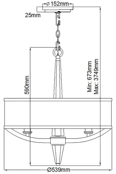 Quintiesse modern függeszték ascher fekete polírozott nikkel elsqn-ascher-3p