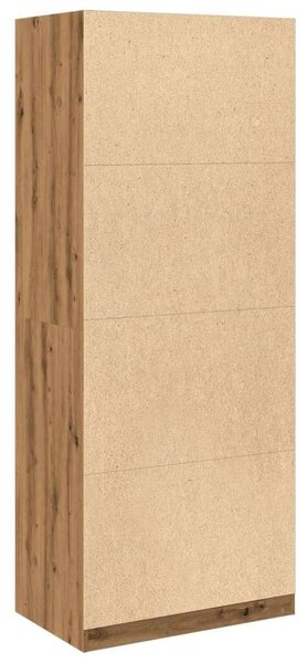 VidaXL kézműves tölgy színű szerelt fa ruhásszekrény 80 x 50 x 200 cm