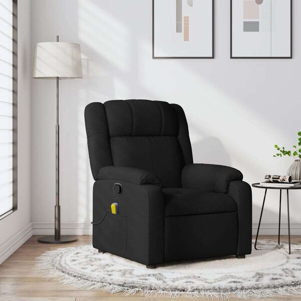 Relaxációs Masszázsfotel - Fekete Szövet