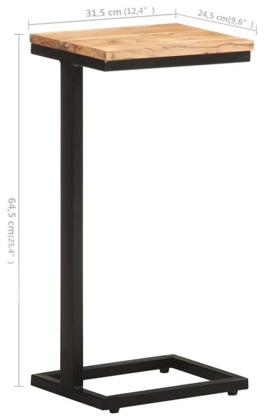 VidaXL 2 db tömör akácfa kisasztal 31,5 x 24,5 x 64,5 cm