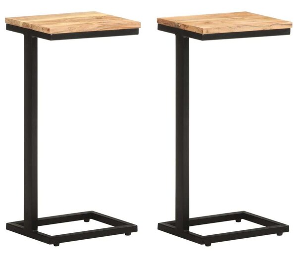 VidaXL 2 db tömör akácfa kisasztal 31,5 x 24,5 x 64,5 cm