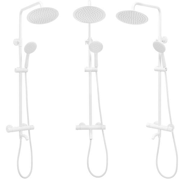 Rea Lungo, zuhanygarnitúra termosztatikus csapteleppel, fehér, REA-P6608