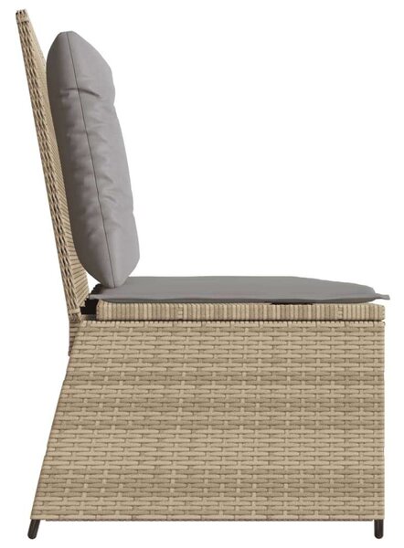 VidaXL Polyrattan Dönthető Kerti Pad - Bézs - 2 személyes