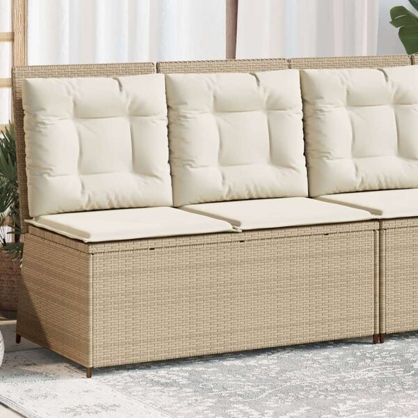 VidaXL Kert Pad - Polyrattan - Dönthető - 108x67x95cm