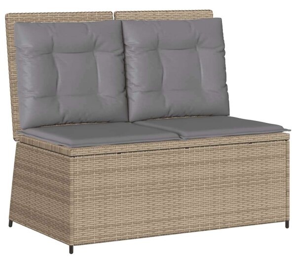 VidaXL Polyrattan Dönthető Kerti Pad - Bézs - 2 személyes