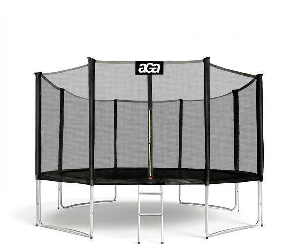 Aga SPORT PRO Trambulin 366 cm Fekete + védőháló + létra