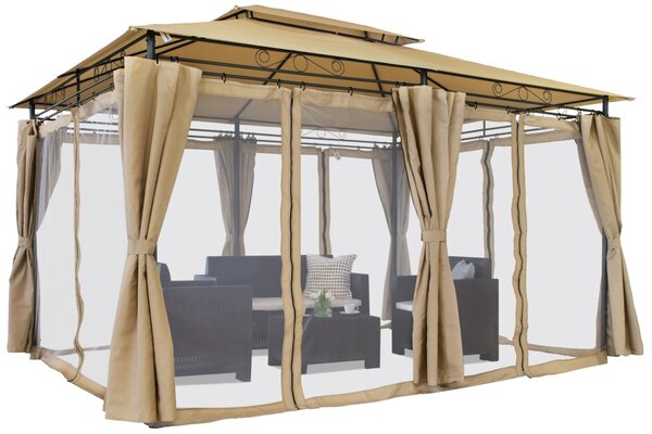 Kerti sátor szúnyoghálóval Ibiza 3x4m krémszínű Garden Point