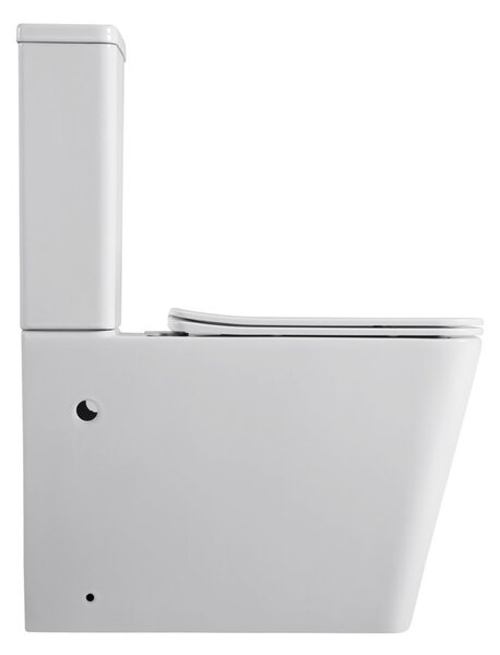 Erga Jotta, WC kombinált csésze 640x365x820 mm, Perem nélküli + wc ülőke, fényes fehér, ERG-V03-JOTTA-RIM-WH