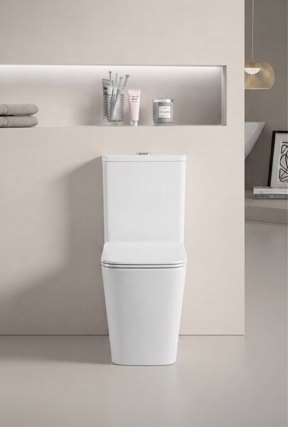 Erga Jotta, WC kombinált csésze 640x365x820 mm, Perem nélküli + wc ülőke, fényes fehér, ERG-V03-JOTTA-RIM-WH