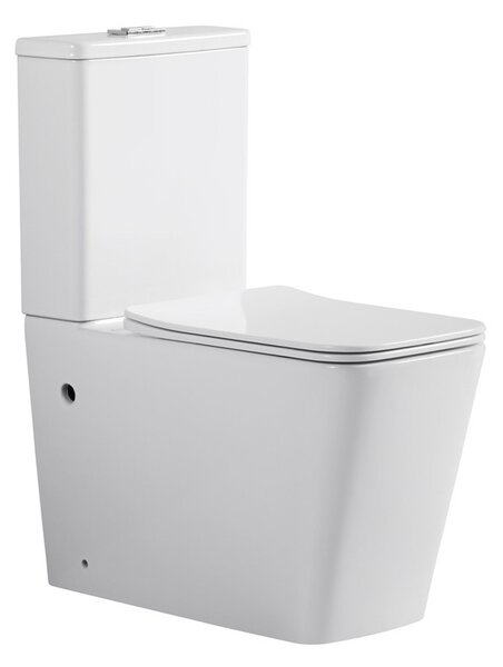 Erga Jotta, WC kombinált csésze 640x365x820 mm, Perem nélküli + wc ülőke, fényes fehér, ERG-V03-JOTTA-RIM-WH