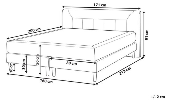 Franciaágy Bársony MARQUISE 160 x 200 cm Bézs