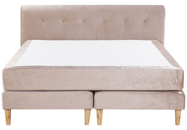Franciaágy Bársony MARQUISE 160 x 200 cm Bézs