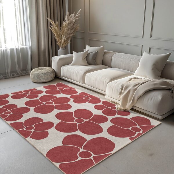 Piros mosható szőnyeg 60x100 cm Red Meadow – Mila Home