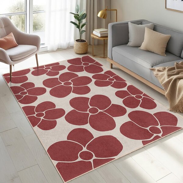 Piros mosható szőnyeg 60x100 cm Red Meadow – Mila Home
