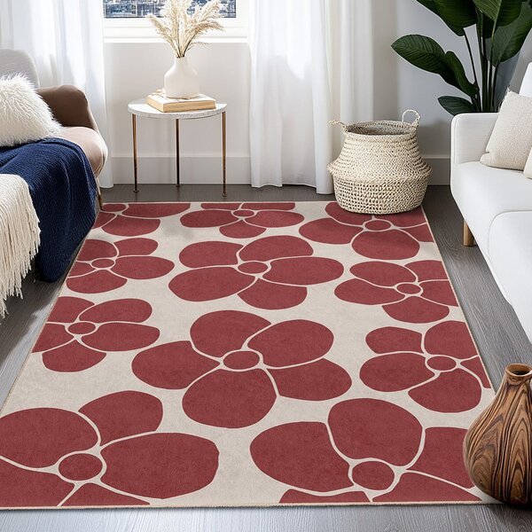 Piros mosható szőnyeg 60x100 cm Red Meadow – Mila Home