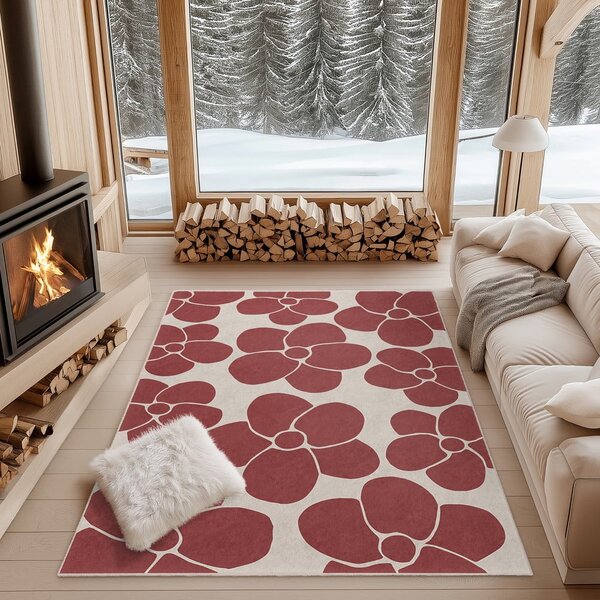 Piros mosható szőnyeg 60x100 cm Red Meadow – Mila Home