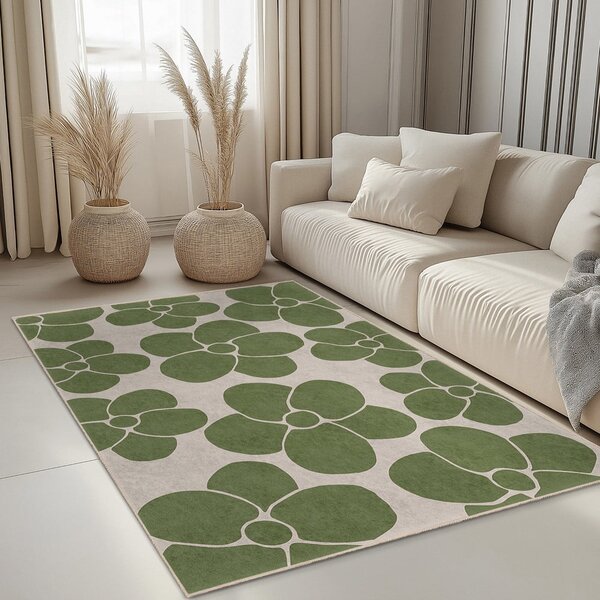 Zöld mosható szőnyeg 60x100 cm Green Meadow – Mila Home