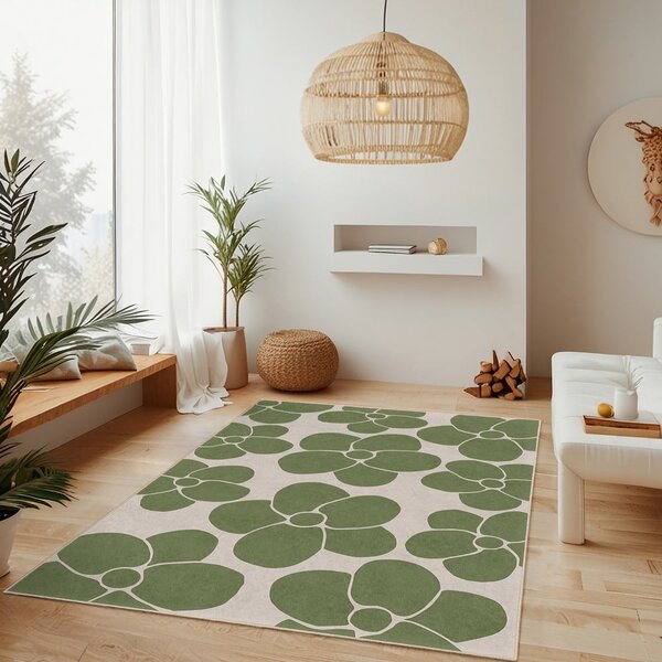 Zöld mosható szőnyeg 60x100 cm Green Meadow – Mila Home