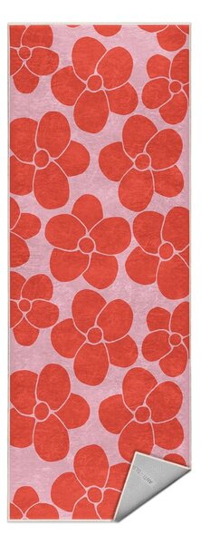 Piros-rózsaszín mosható futószőnyeg 60x230 cm Poppy Fields – Mila Home
