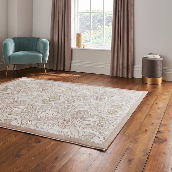 Krémszínű szőnyeg 120x170 cm Damask Bronze – Think Rugs
