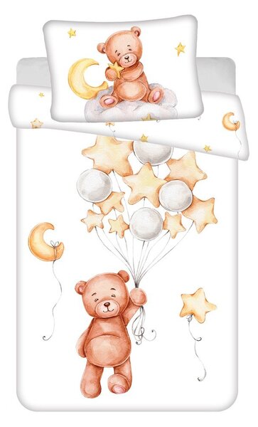Pamut gyerek ágyneműhuzat babaágyhoz 100x135 cm Medvídek "Cute" – Jerry Fabrics