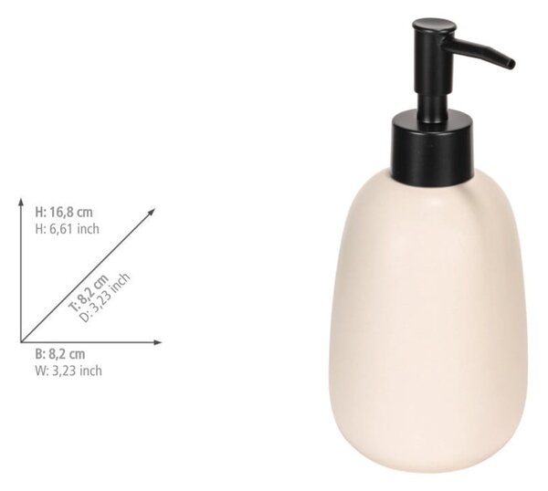Krémszínű kerámia szappanadagoló 400 ml Margo – Allstar