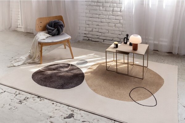 Bézs-krémszínű szőnyeg 80x150 cm Peblinne – Universal