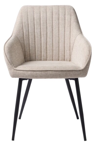 Bézs kárpitozott karfás étkezőfotel Nolan – Unique Furniture
