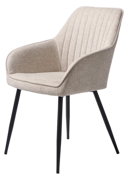 Bézs kárpitozott karfás étkezőfotel Nolan – Unique Furniture