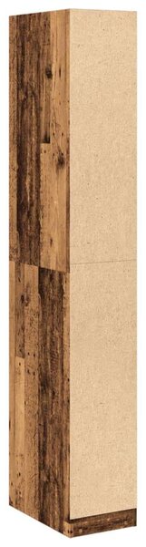 Vidaxl Antik Fa Ruhaszekrény - 5 Polcos - 30x50x200 cm
