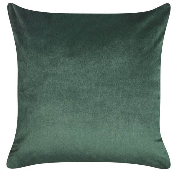 2 db díszpárna DAFFODIL Bársony 45 x 45 cm Smaragdzöld Virágmintás