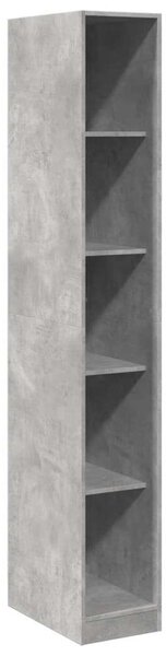 VidaXL Keskeny Ruhásszekrény - 5 Polc - Beton Szürke - 30x50x200 cm