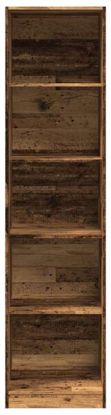 Vidaxl Antik Fa Ruhaszekrény - 5 Polcos - 50x50x200 cm