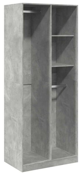 VidaXL Ruhásszekrény - Beton Szürke - 80x50x200 cm