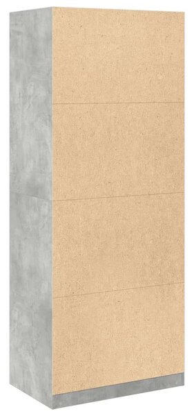 VidaXL Ruhásszekrény - Beton Szürke - 80x50x200 cm