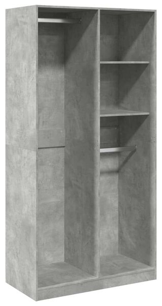 VidaXL Ruhásszekrény - Beton Szürke - 100x50x200 cm